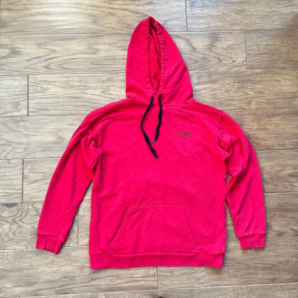 PINK Victoria's Secret Hoodie Hooded Sweatshirt Size S Red